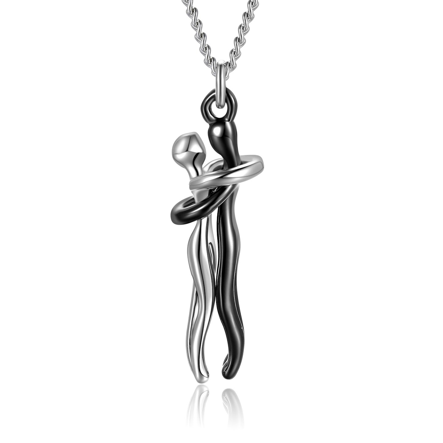 Embrace of Love Unisex Necklace for Couples - Simple Elegance