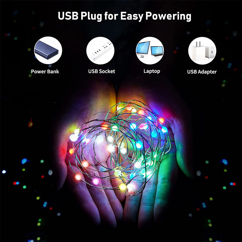 Smart USB Bluetooth LED String Lights: App-Controlled Christmas & New Year Decoration