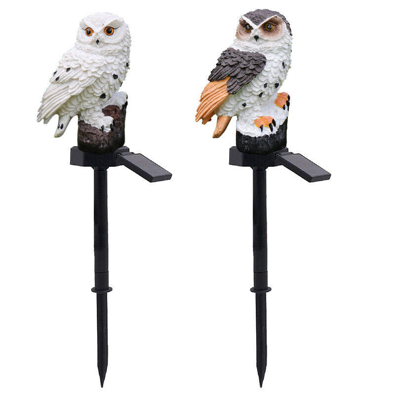 Solar-Powered LED Owl & Parrot Lawn Light – Waterproof Outdoor Garden Lamp