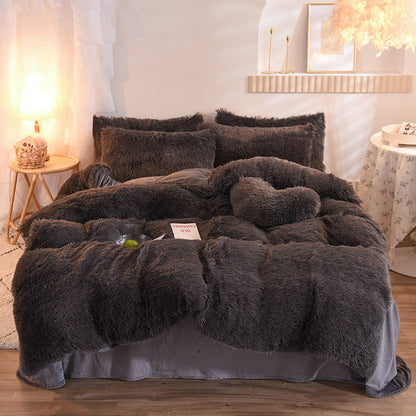 Winter Wonderland: Luxury Thick Fleece Duvet Cover Set for Queen & King Beds