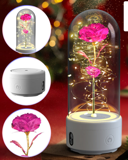 2-in-1 Harmony in Bloom Rose LED Light & Bluetooth Speaker