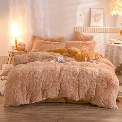 Winter Wonderland: Luxury Thick Fleece Duvet Cover Set for Queen & King Beds