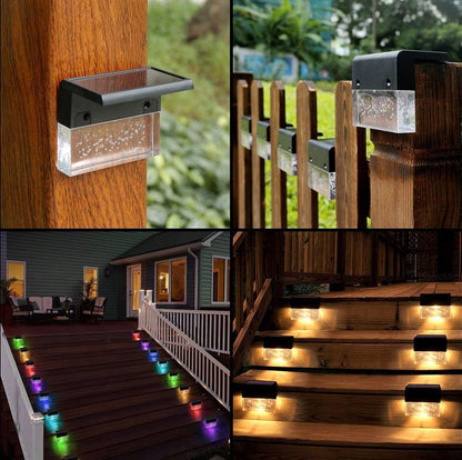 Waterproof RGB LED Solar Step and Fence Light