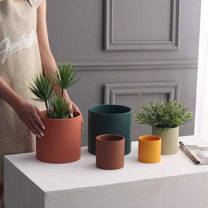 Nordic Industrial-Inspired Colorful Ceramic Succulent Planter