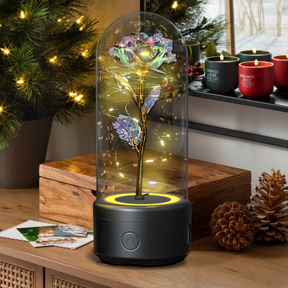 2-in-1 Harmony in Bloom Rose LED Light & Bluetooth Speaker