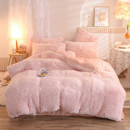 Winter Wonderland: Luxury Thick Fleece Duvet Cover Set for Queen & King Beds