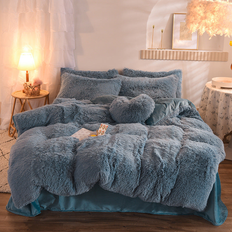 Winter Wonderland: Luxury Thick Fleece Duvet Cover Set for Queen & King Beds