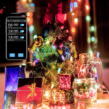 Smart USB Bluetooth LED String Lights: App-Controlled Christmas & New Year Decoration