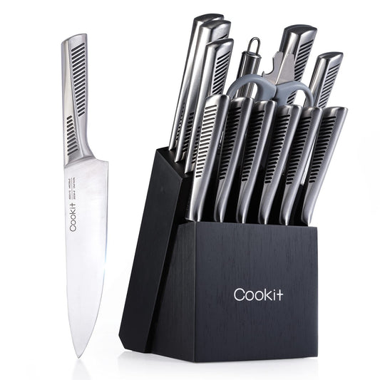 15-Piece German Stainless Steel Kitchen Knife Set