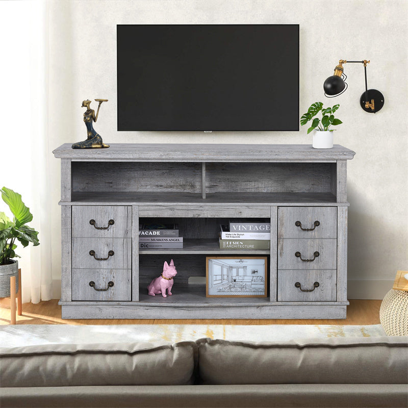 Vintage Farmhouse Wood TV Stand: Well-Designed TV Cabinet for Modern Living Rooms