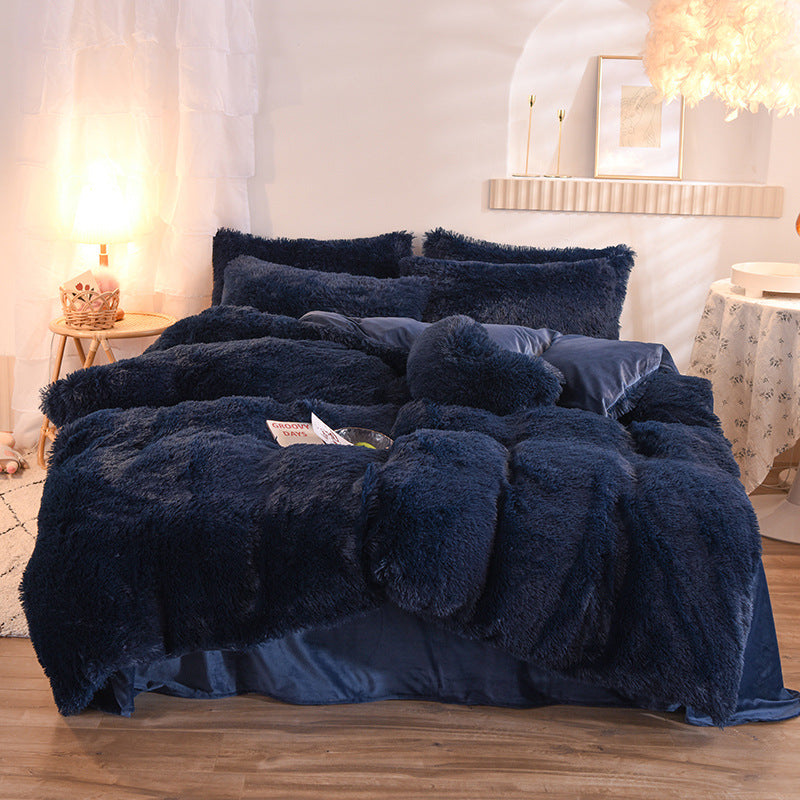 Winter Wonderland: Luxury Thick Fleece Duvet Cover Set for Queen & King Beds