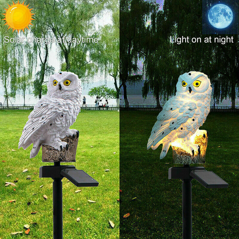 Solar-Powered LED Owl & Parrot Lawn Light – Waterproof Outdoor Garden Lamp