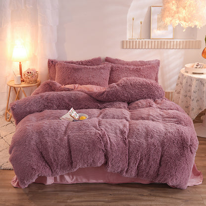 Winter Wonderland: Luxury Thick Fleece Duvet Cover Set for Queen & King Beds