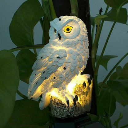 Solar-Powered LED Owl & Parrot Lawn Light – Waterproof Outdoor Garden Lamp