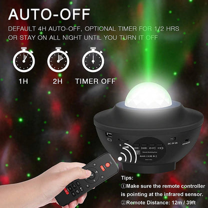 Starry Night Bluetooth Projector: Music, Waves, and LED Magic