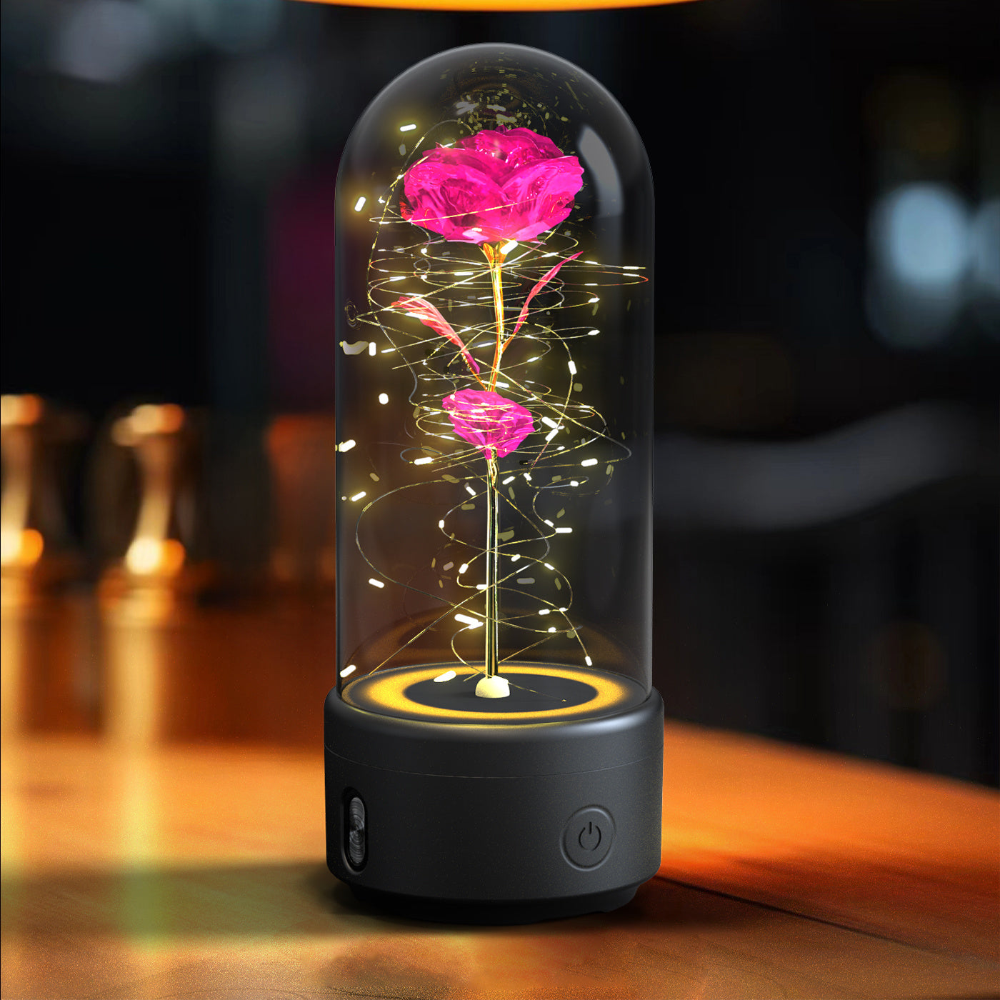 2-in-1 Harmony in Bloom Rose LED Light & Bluetooth Speaker