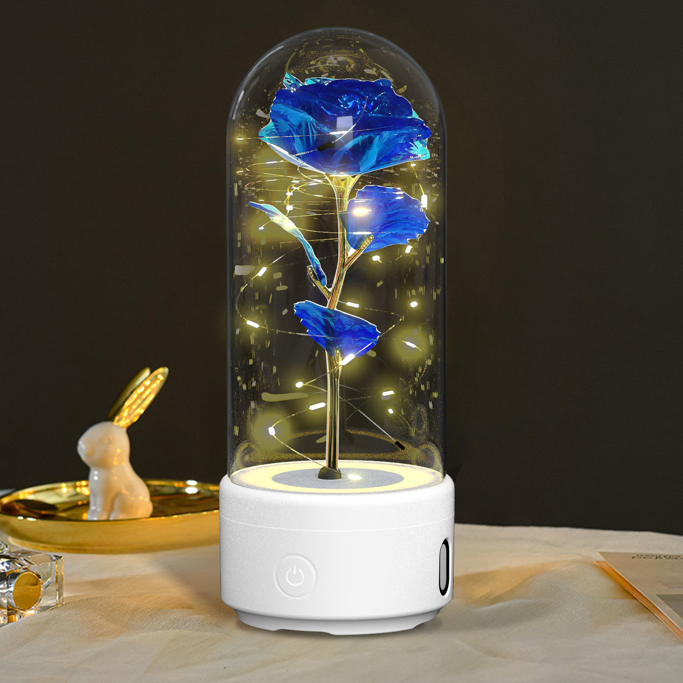 2-in-1 Harmony in Bloom Rose LED Light & Bluetooth Speaker