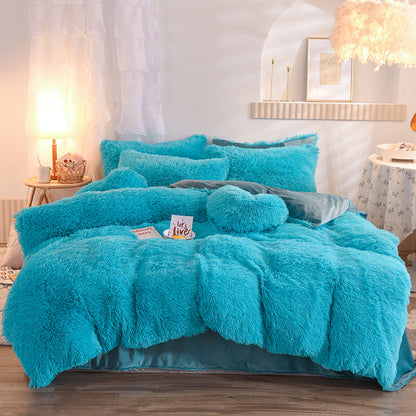 Winter Wonderland: Luxury Thick Fleece Duvet Cover Set for Queen & King Beds