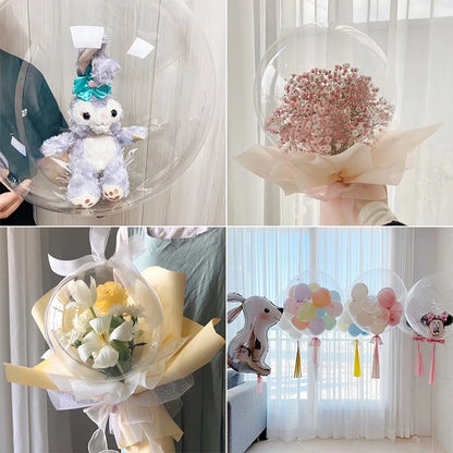 Whimsical Celebration Bundle: 3 Large Transparent Bobo Balloons