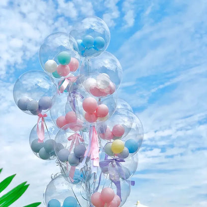 Whimsical Celebration Bundle: 3 Large Transparent Bobo Balloons