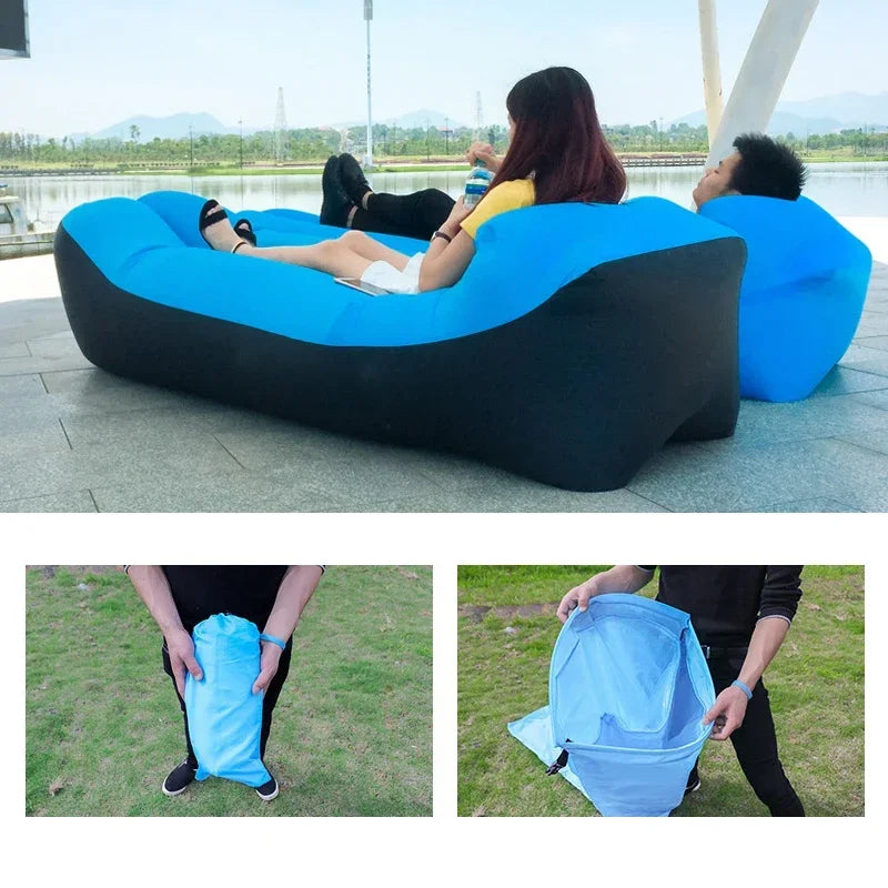 High-Quality Sleeping Bag and Lazy Bag Fast-Inflatable Outdoor Sofa Bed