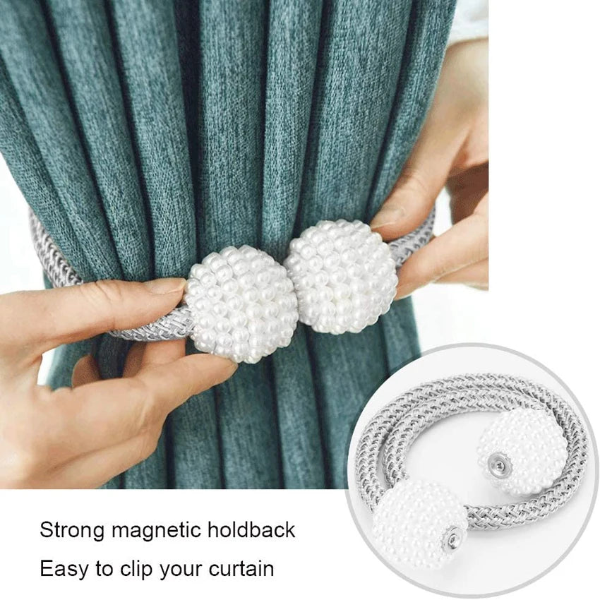 Pearl Ball Magnetic Curtain Tiebacks