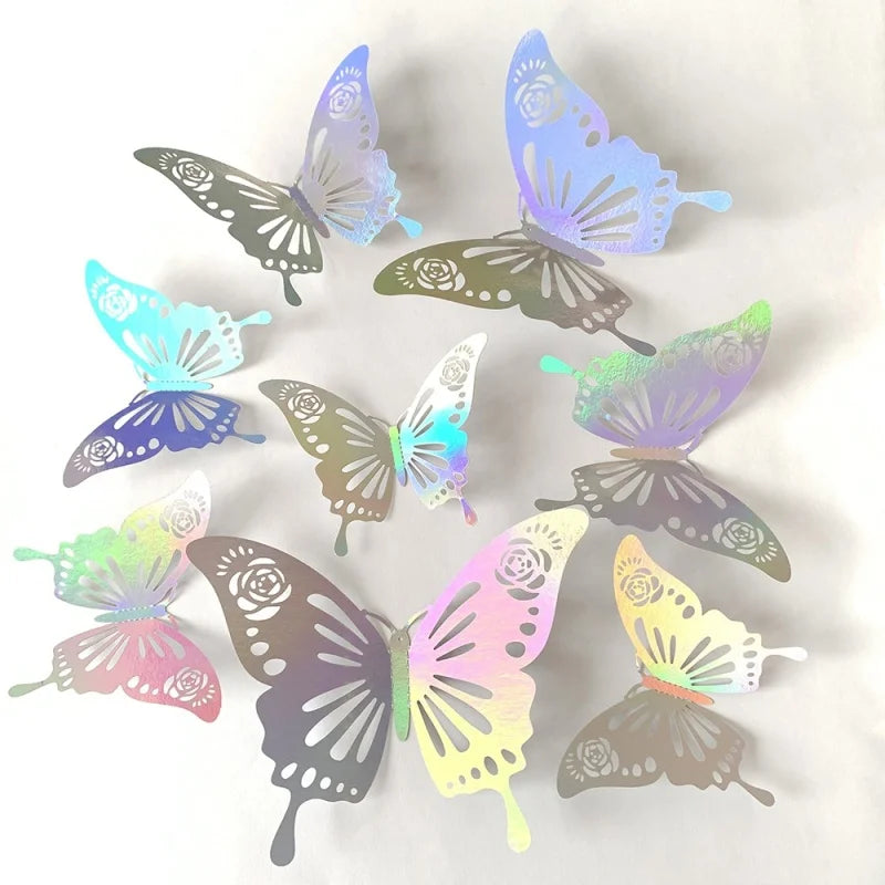 DIY Butterfly Wall Stickers: 12-Piece 3D Creative Home Decor Set