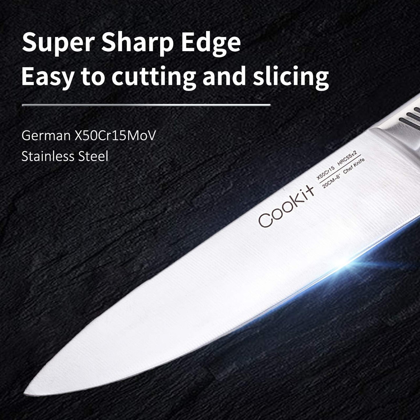 15-Piece German Stainless Steel Kitchen Knife Set