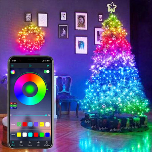 Smart USB Bluetooth LED String Lights: App-Controlled Christmas & New Year Decoration