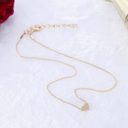 Golden Elegance Double-Sided Love Pendant Necklace