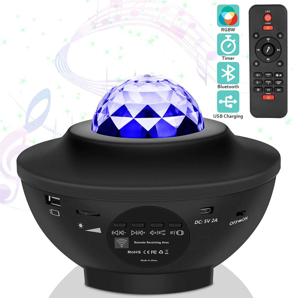 Starry Night Bluetooth Projector: Music, Waves, and LED Magic