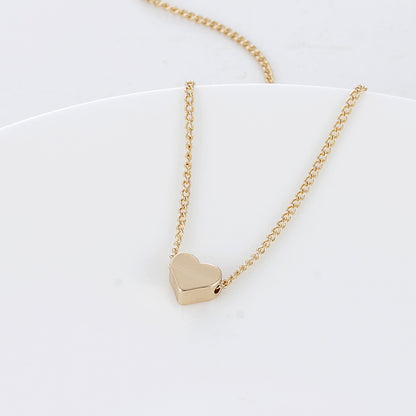 Golden Elegance Double-Sided Love Pendant Necklace