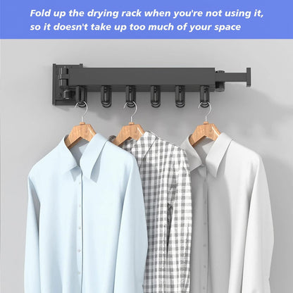 Wall-Mounted Drying Rack: Space-Saving Laundry Organizer