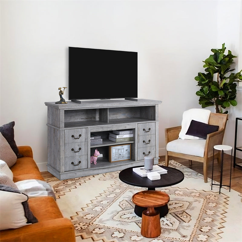 Vintage Farmhouse Wood TV Stand: Well-Designed TV Cabinet for Modern Living Rooms