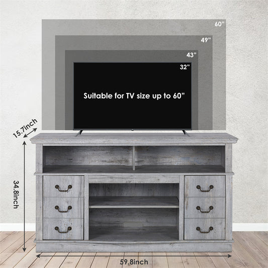 Vintage Farmhouse Wood TV Stand: Well-Designed TV Cabinet for Modern Living Rooms